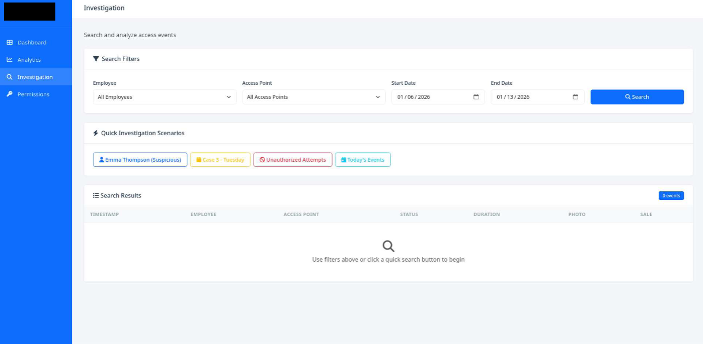Investigation Interface